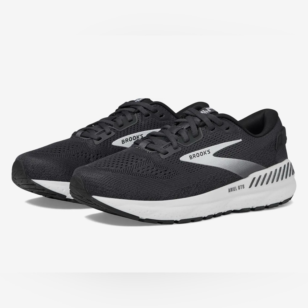 Brooks Ariel GTS 23 Running Shoes Black Gray White Sz 11 Stability
